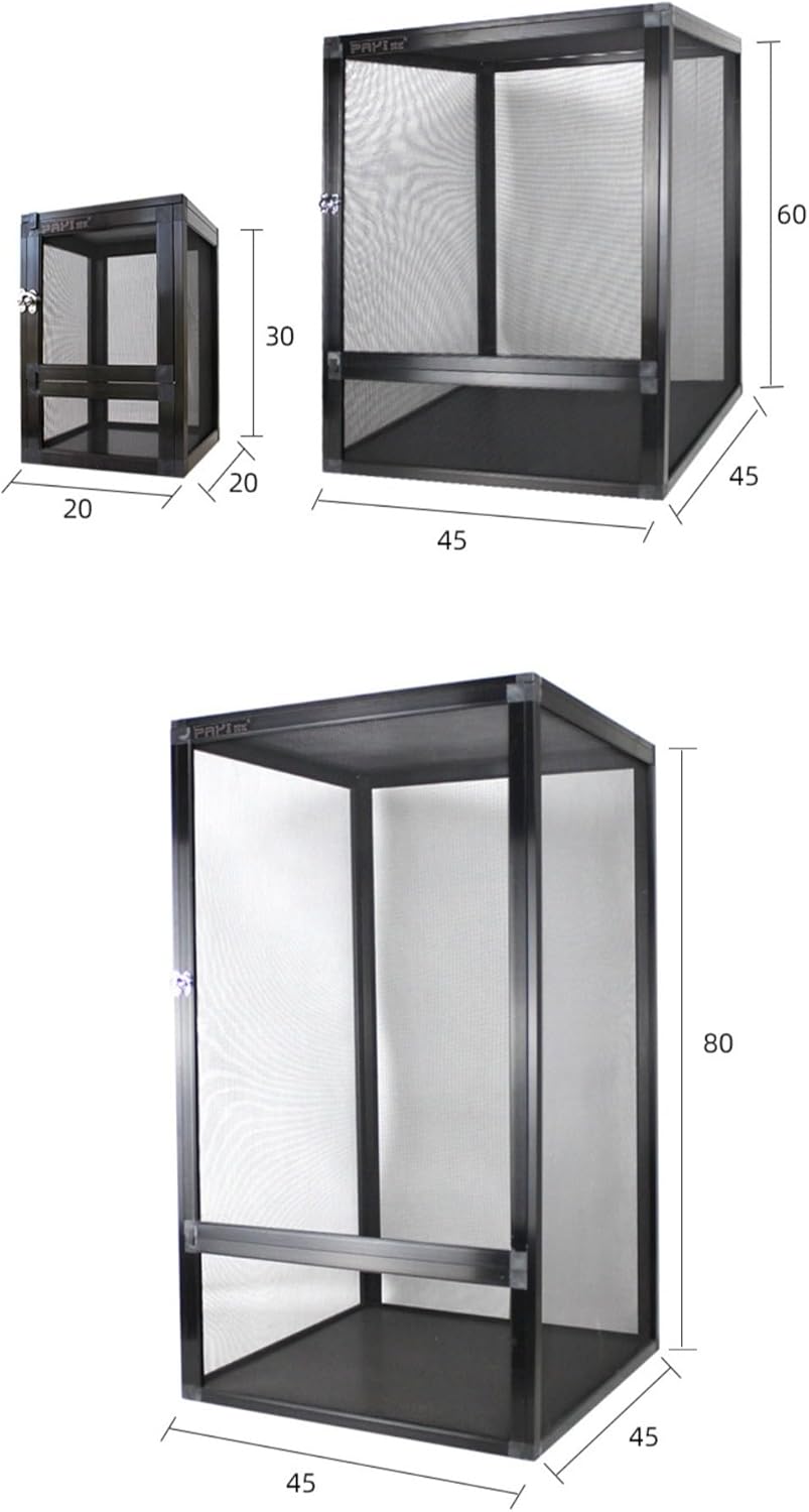 爬虫類 飼育ケージ 両生類 ケージ 室内換気良好 アルミ合金フレーム製